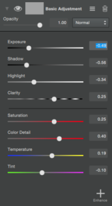 Topaz Studio - Basic Adjustment