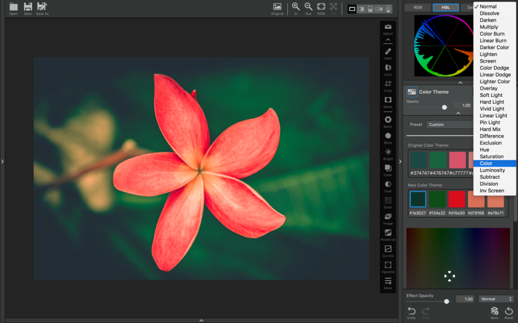 How to use the Color Theme Adjustment